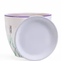 Набор горшков цветочный поддоном 4 шт 0,4 / 1 / 2,5 / 5 л керамика, Лаванда