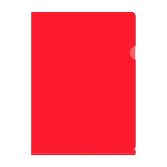 Папка уголок А4 180мкм, Calligrata DeLuxe, красный, непрозрачный, с тиснением