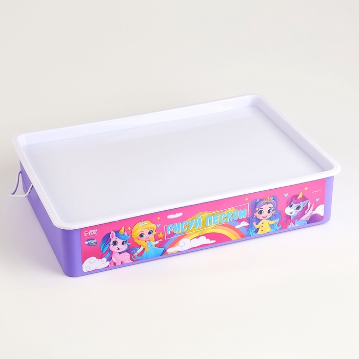 Планшет &laquo;Рисование песком&raquo;, 27 х 39 см, песок 1 кг, 10 фигурок, набор для творчества