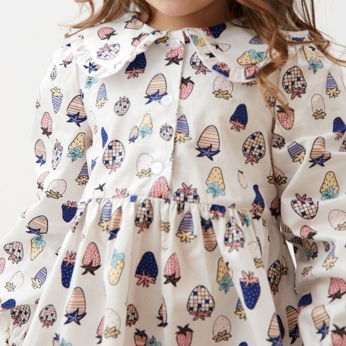 Платье детское с воротником KAFTAN &laquo;Ягоды&raquo;, размер 30 (98-104 см)