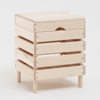 Ящик для белья из дерева "Табурет-2", 40×40×52см, "Добропаровъ" Ящик для белья из дерева "Табурет-2", 40×40×52см, "Добропаровъ"