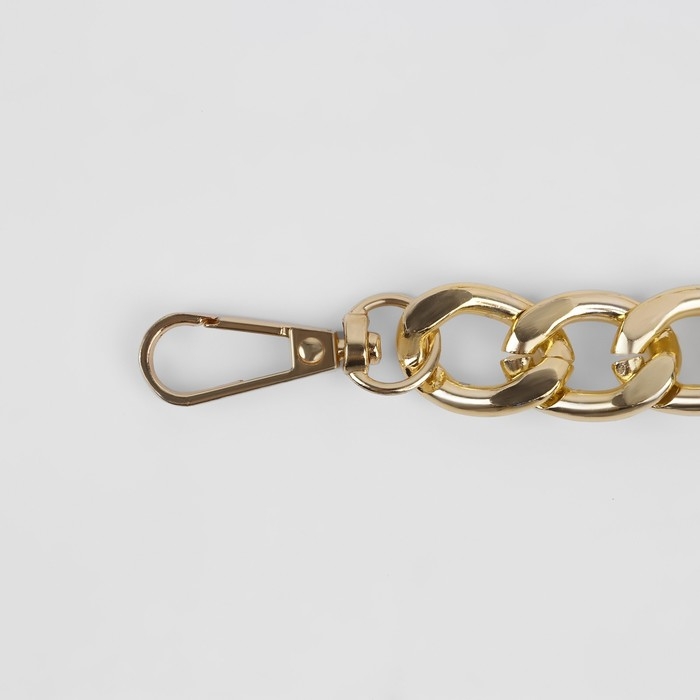 Цепочка для сумки, с карабинами, железная, 22 × 16 мм, 30 см, цвет золотой Цепочка для сумки, с карабинами, железная, 22 × 16 мм, 30 см, цвет золотой