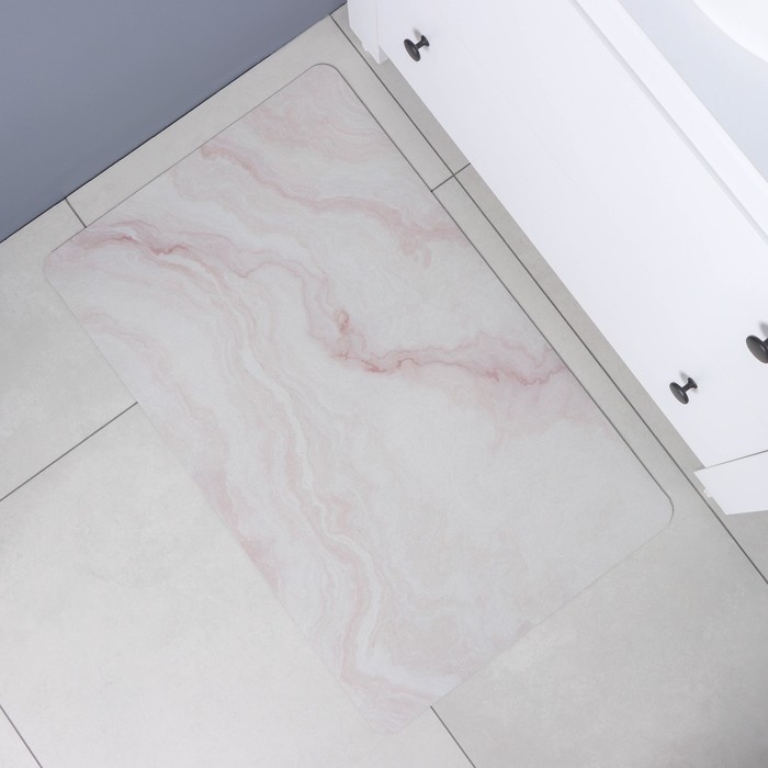 Коврик для дома Доляна &laquo;Мрамор&raquo;, влаговпитывающий, 49&times;79 см