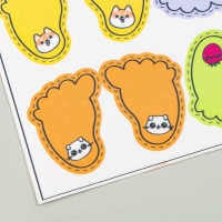 Бирки для обуви. Набор именных наклеек для маркировки детской обуви &laquo;Озорной котёнок&raquo;, 32 шт