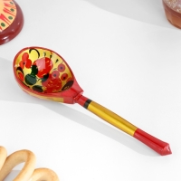 Ложка полубаская &laquo;Традиционная&raquo;, золото, 19&times;6 см, хохлома