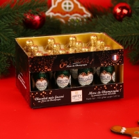 Новый год. Шоколад фигурный SO FRENCH, с начинкой из шампанского "Marc de Champagne", 13 &plusmn; 1 г