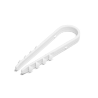 Дюбель-хомут ТУНДРА, для круглого кабеля, нейлоновый, 11-18 мм, белый, 100 шт