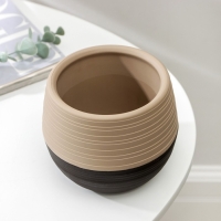 Горшок &laquo;Дуэт&raquo;, 500 мл, цвет шоколадный-кофе с молоком