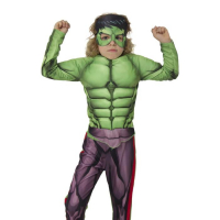Карнавальный костюм &laquo;Халк&raquo; с мускулами, текстиль, куртка, брюки, маска, р. 34, рост 134 см