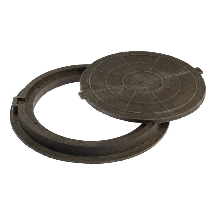 Люк полимерный, легкий, 15 кН, нагрузка до 1.5 т, черный Люк полимерный, легкий, 15 кН, нагрузка до 1.5 т, черный