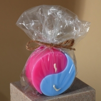 Свеча интерьерная &laquo;Инь-Янь&raquo;, розовая