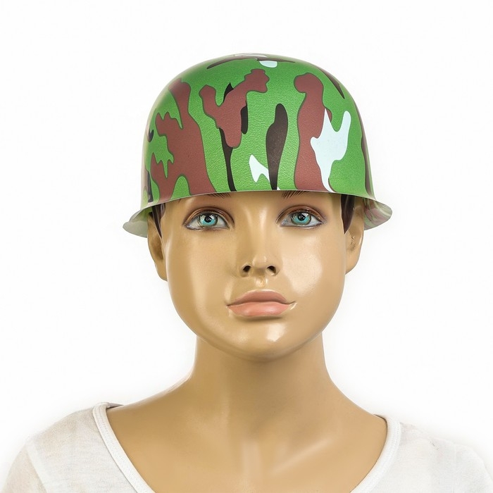 Карнавальная пластиковая каска «Камуфляж» Карнавальная пластиковая каска «Камуфляж»