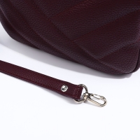 Сумка кросс-боди RICHET на молнии, наружный карман, цвет бордовый Сумка кросс-боди RICHET на молнии, наружный карман, цвет бордовый