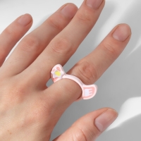 Кольцо &laquo;Монстрик&raquo; уши, цвет бело-розовый, безразмерное