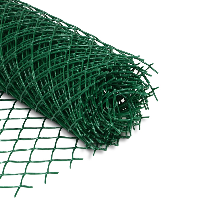 Сетка садовая, 1 &times; 10 м, ячейка ромб 40 &times; 40 мм, пластиковая, зелёная, Greengo