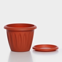 Горшок с поддоном &laquo;Фелиция&raquo;, 400 мл, цвет терракотовый