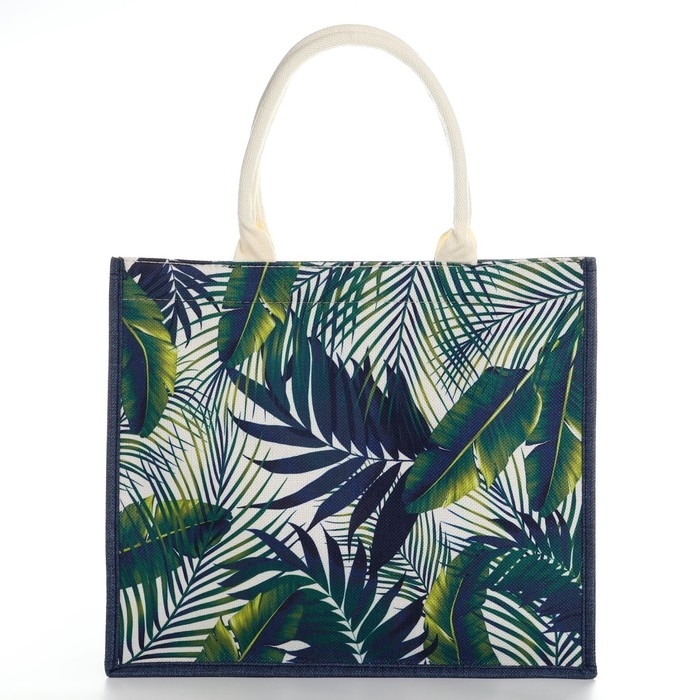Сумка женская пляжная Тропики, 41,5х34х12 см, зелёный цвет Сумка женская пляжная Тропики, 41,5х34х12 см, зелёный цвет