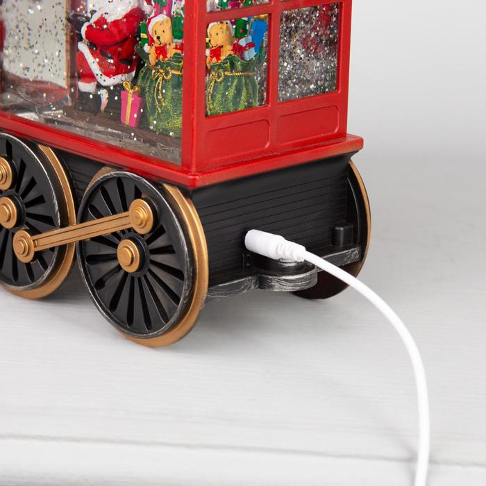 Светодиодная фигура &laquo;Паровоз&raquo; 31 &times; 17 &times; 10 см, пластик, батарейки ААх3 (не в комплекте), USB, свечение тёплое белое