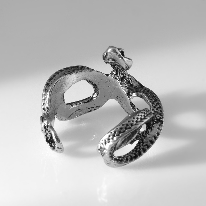 Новый год! Символ года 2025! Кольцо &laquo;Змея&raquo; клубок, цвет чернёное серебро, безразмерное