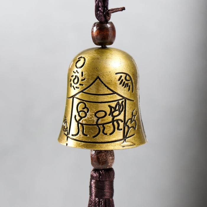 Колокольчик металл "Племя и рыбы" h=4,5 см d=4 см