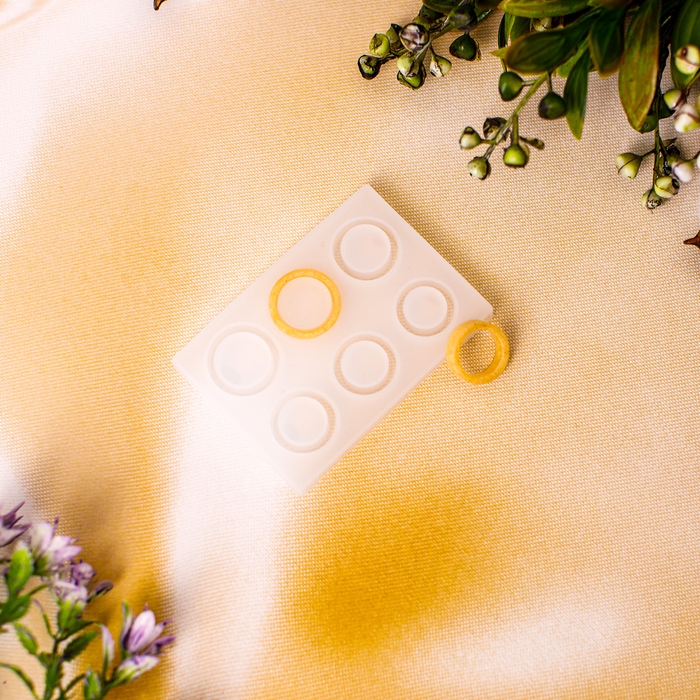 Форма силиконовая универсальная &laquo;Кольцо&raquo; 6 форм, размер 1 шт. &mdash; 2 см; 1,8 см