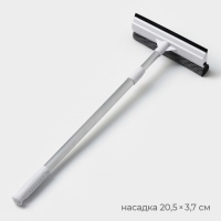 Щётка для окон Raccoon, поролоновая телескопическая насадка 47(80,5) см, две насадки из микрофибры с держателем 11,5&times;6,5 см