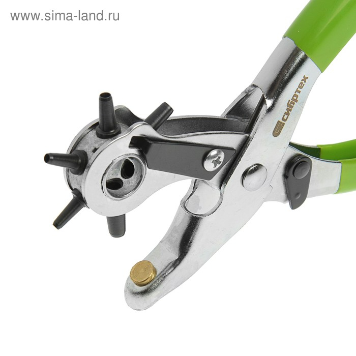 Просекатель (дырокол) для кожи и картона Просекатель (дырокол) для кожи и картона "Сибртех" 18360, d=2.5-5 мм, Сталь 40 Cr (40 Х)