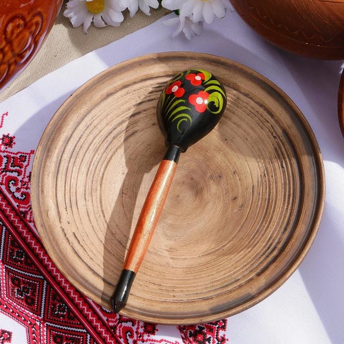 Ложка деревянная &laquo;Чернушка&raquo;, маленькая, хохлома, МИКС