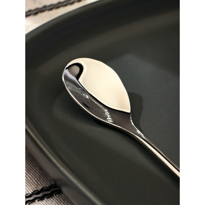 Ложка десертная из нержавеющей стали Magistro &laquo;Перо&raquo;, длина 12,5 см, цвет серебряный