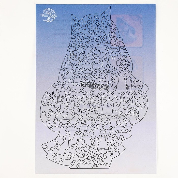 Пазлы деревянные фигурный «Аниме девушка», 155 элементнов Пазлы деревянные фигурный «Аниме девушка», 155 элементнов