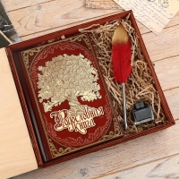 Родословная книга в шкатулке «Древо», 56 листов, набор 3 предмета. Родословная книга в шкатулке «Древо», 56 листов, набор 3 предмета.