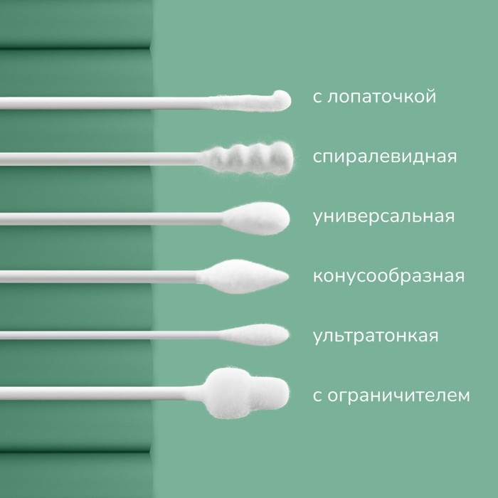 Детские ватные палочки mama lubby, спиралевидные, 100 шт.