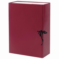 Короб архивный с завязками А4, корешок 100 мм Calligrata, бумвинил, бордовый, 800 листов Короб архивный с завязками А4, корешок 100 мм Calligrata, бумвинил, бордовый, 800 листов