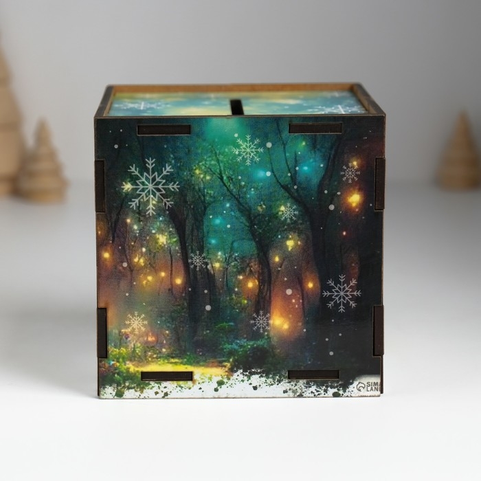 Копилка куб Копилка куб "Загадывай, всё сбудется" 10х10х10 см