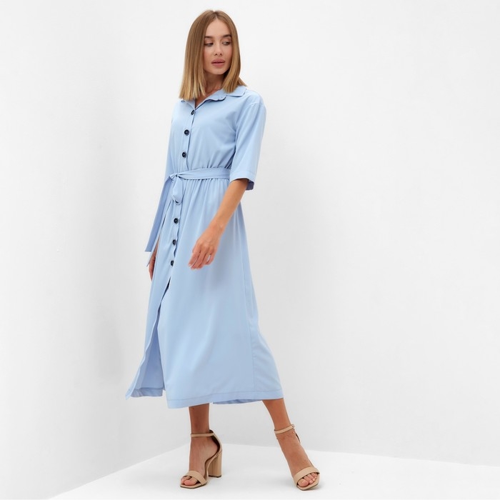 Платье женское MINAKU: Enjoy цвет голубой, р-р 48 Платье женское MINAKU: Enjoy цвет голубой, р-р 48
