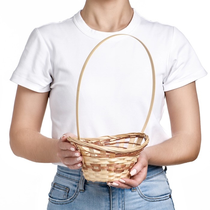 Корзина плетеная «Ладья», 20×17×8 см, бамбук Корзина плетеная «Ладья», 20×17×8 см, бамбук