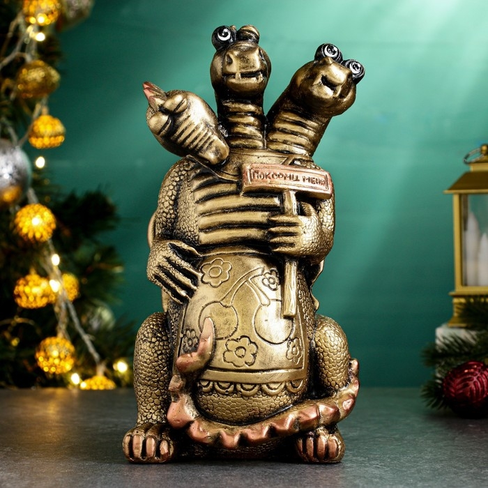 Копилка Копилка "Змей Горыныч" золото, 19х16см