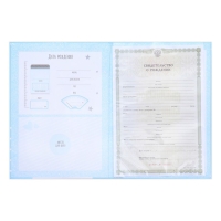 Папка для свидетельства о рождении для мальчика «Мишка», А4 Папка для свидетельства о рождении для мальчика «Мишка», А4