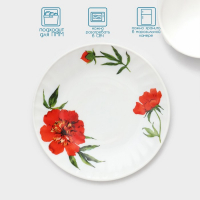 Сервиз столовый &laquo;Бархатная роза&raquo;, 37 предметов, стеклокерамика