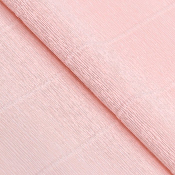 Бумага для упаковки и поделок, гофрированная, розовая, персиковая, однотонная, двусторонняя, рулон 1 шт., 0,5 х 2,5 м