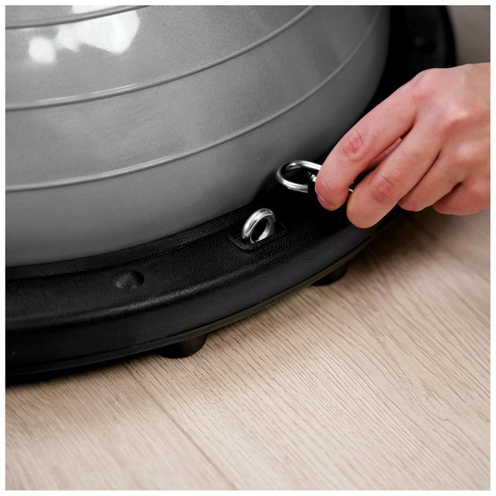 Полусфера BOSU гимнастическая ONLYTOP, с насосом, 58 х 25 см, цвет серый