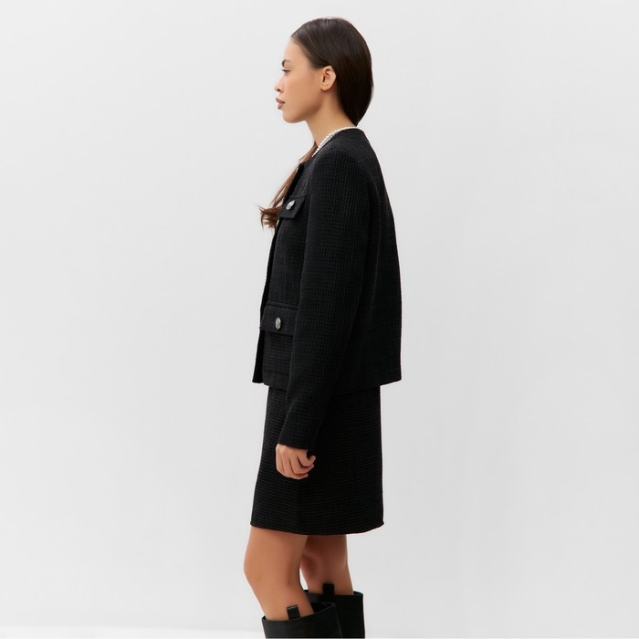 Жакет женский твидовый MIST р.42, черный Жакет женский твидовый MIST р.42, черный