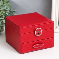 Шкатулка кожзам для украшений "Алые паруса" 16х16х11,8 см Шкатулка кожзам для украшений "Алые паруса" 16х16х11,8 см