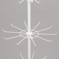 Вертушка, 5 ярусов по 10 крючков, 44×44×165, цвет белый Вертушка, 5 ярусов по 10 крючков, 44×44×165, цвет белый