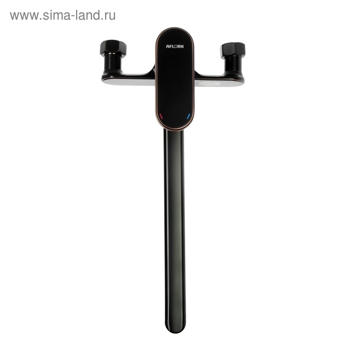 Смеситель для ванны AFLORN Смеситель для ванны AFLORN "Nancy", "черная бронза", плоск. излив 350мм, лейка 3 реж.D100мм