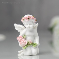 Фигурка полистоун "Ангел с бутонами роз" МИКС 5,8х3,3х3,7 см