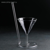 Бокал из стекла с трубочкой для вина &laquo;Эльза&raquo;, 120 мл