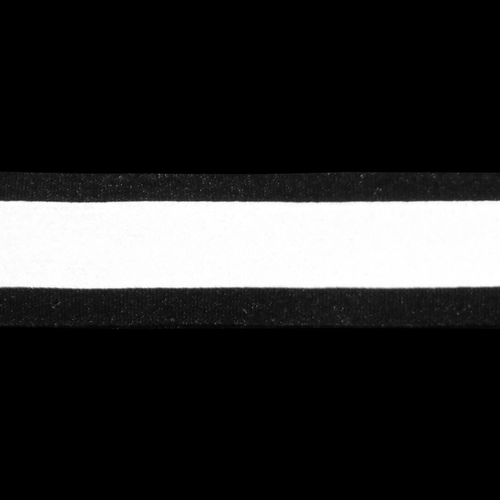 Светоотражающая лента-резинка, 20 мм, 10 &plusmn; 1 м, цвет чёрный