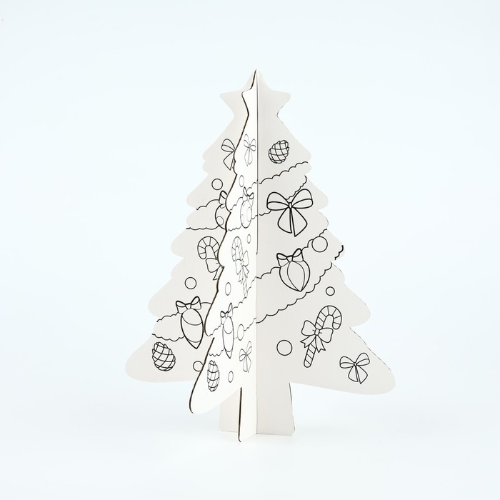 Ёлка раскраска настольная на новый год &laquo;Волшебный оленёнок&raquo;, новогодняя заготовка для творчества