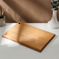 Доска разделочная деревянная с отверстием Adelica, 30&times;20&times;2 см, покрыта маслом, цельная берёза